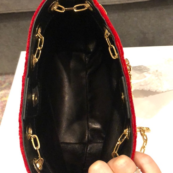 M2Malletier red velvet mini bucket bag - Picture 4 of 5